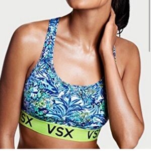 VS Sport The Player Blue/Neon Racerback Bra